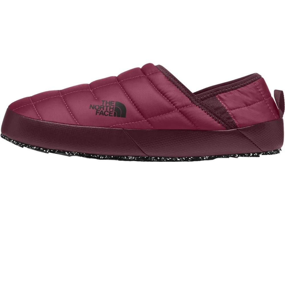The North Face Maroon Quilted Slip-On Shoes/slippers
